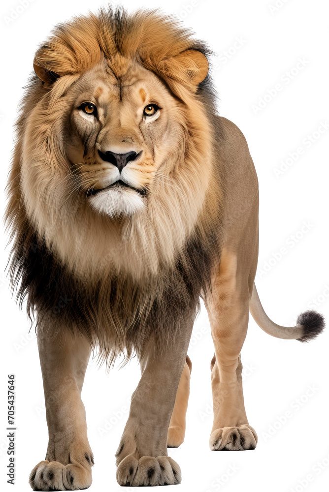 Lion isolated on transparent background. PNG