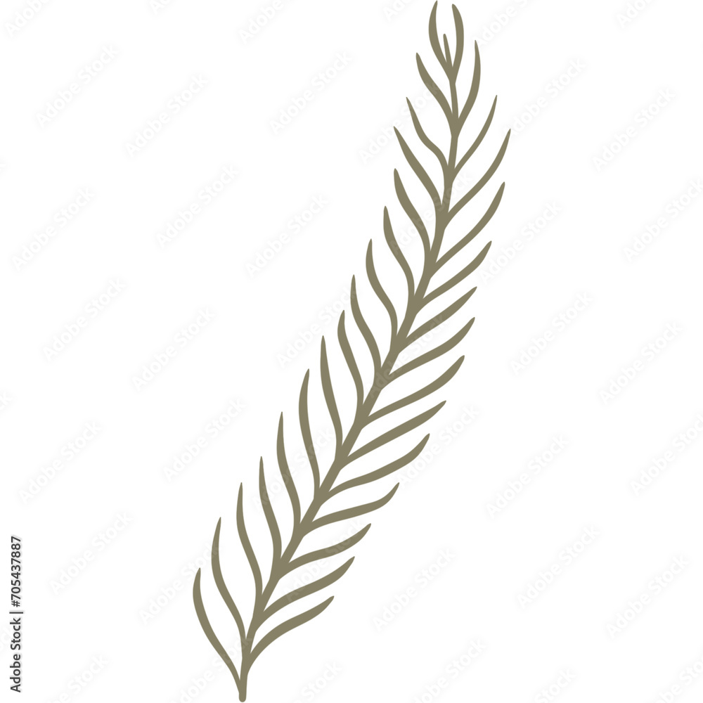 Hand drawing green leaf element for decoration. Hand drawing green leaf element for decoration.