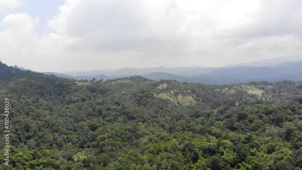 Bird eye view of the stunning natural beauty of Kampong Orang Asli's green surroundings Bird eye view of the stunning natural beauty of Kampong Orang Asli's green surroundings