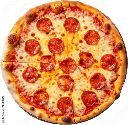 Pizza isolated on transparent background. PNG