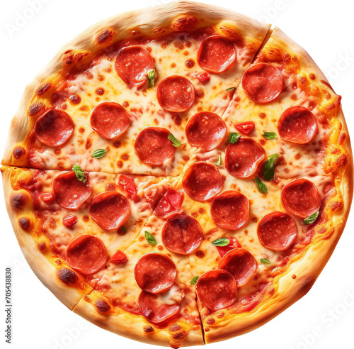 Pizza isolated on transparent background. PNG