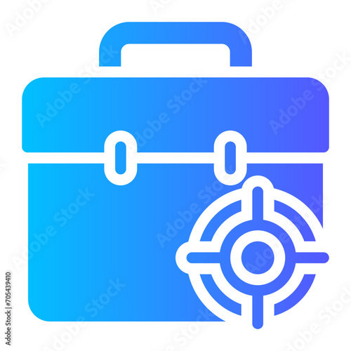 suitcase gradient icon