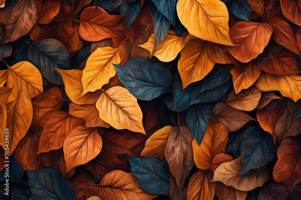 Colorful autumn leaves background