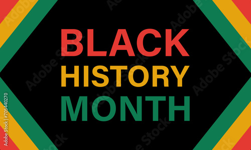 Black History Month celebrated every year in month of february. Vector banner, flyer, poster and social medial template design.