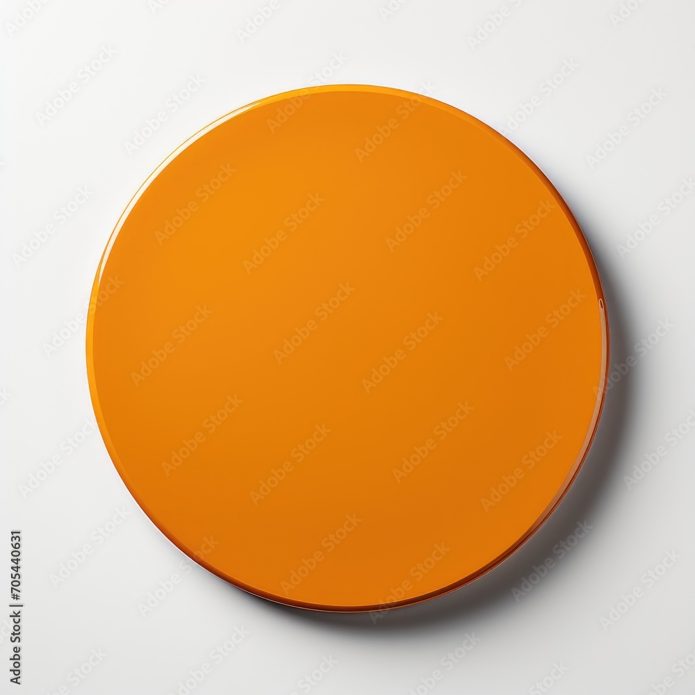 Blank orange round adhesive paper sticker label Blank orange round adhesive paper sticker label
