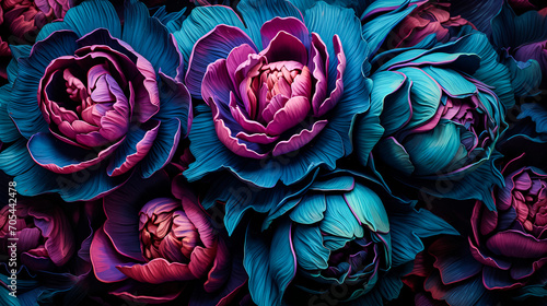 Wallpaper Mural A painting of a... Velvet Kiss Unveiling Petals of Dawn, Moonlight Sonata in Dewdrop Diamonds, Sun-Kissed Symphony in Crimson Embrace, Woven Silks Unfurling Dreams of Spring, Whispers of Eden Torontodigital.ca