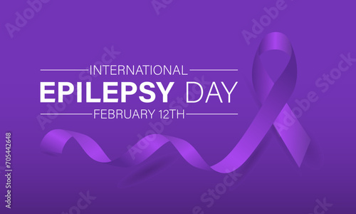 International Epilepsy Day observed every year on february 12. Vector health banner, flyer, poster and social medial template design.