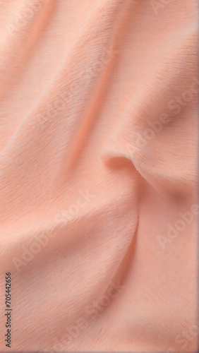 Monochrome peach fuzz cloth fabric background, abstract background, beautiful smooth wavy background, portraits