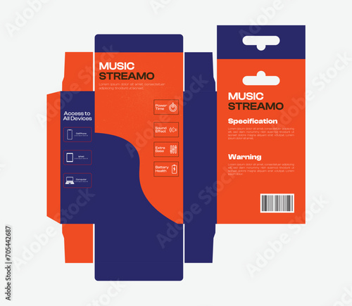 Headphone packaging design or packaging design