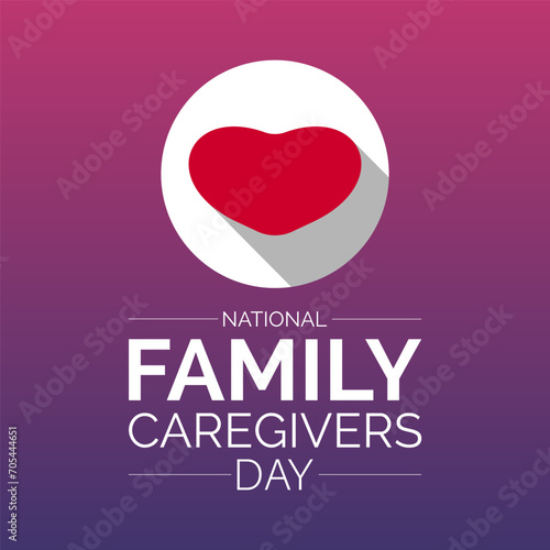 National Caregivers Day observed every year of 16th february, Vector health banner, flyer, poster and social medial template design.