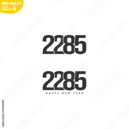 Creative Happy New Year 2285 Logo Design