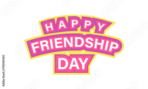 National Friendship Day February celebrated on 11th February. Vector banner, flyer, poster and social medial template design.