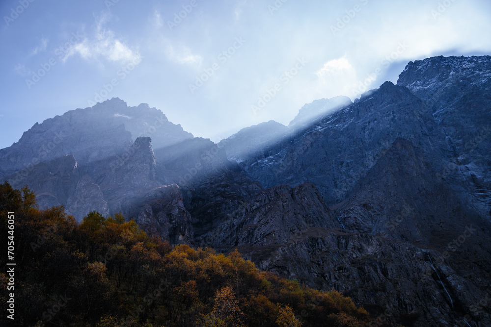 Fototapeta premium Landscape with rocky mountains