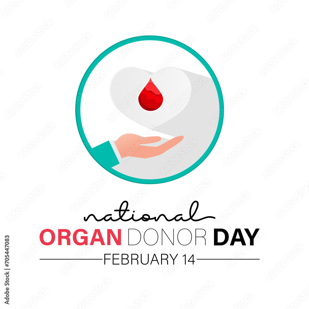Organ Donor Day observed every year on february 14. Vector health banner, flyer, poster and social medial template design. Organ Donor Day observed every year on february 14. Vector health banner, flyer, poster and social medial template design.