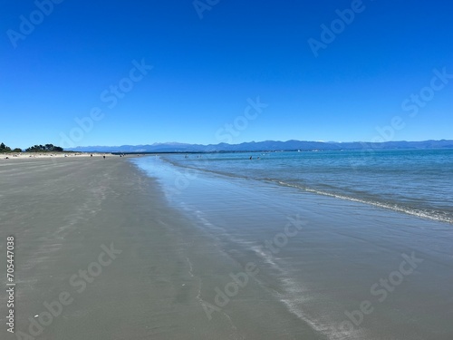 Fototapeta Naklejka Na Ścianę i Meble -  Tahunanui Beach in Nelson, New Zealand
