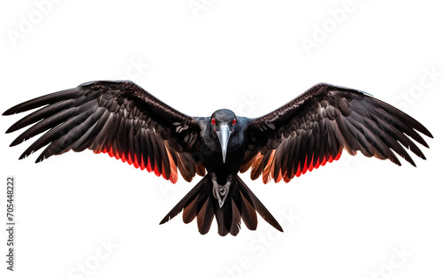 Frigate Bird's Journey Across Horizons Isolated on Transparent Background PNG.