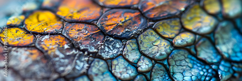 colourful reptile skin texture background photo