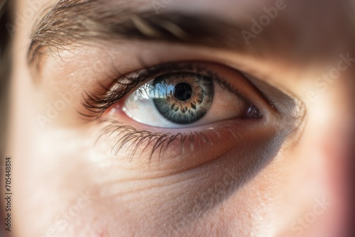 Close up of an young man's eye