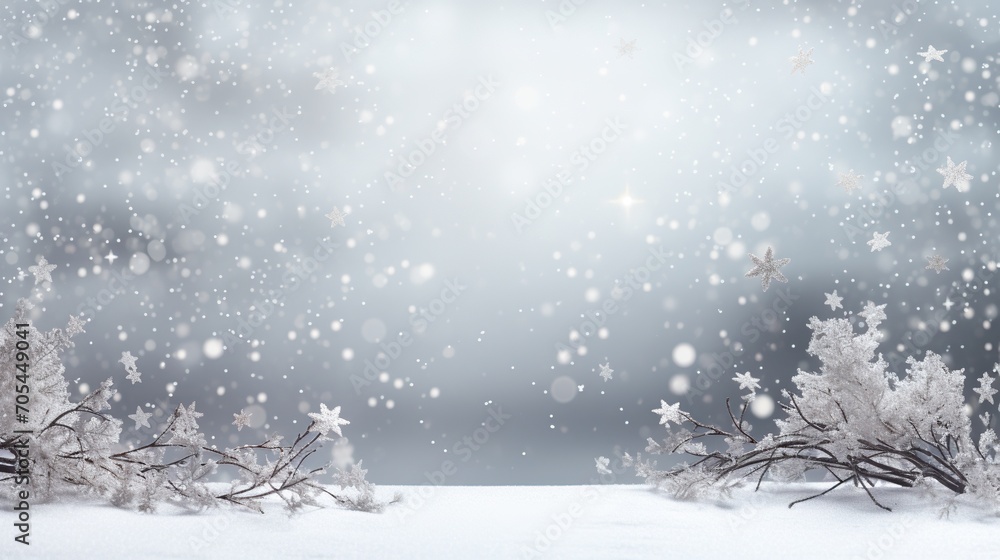 Winter Background with Copy Space. Winter, Snow, Snowflakes, Snowflake, Ice, Frozen, Decorations
