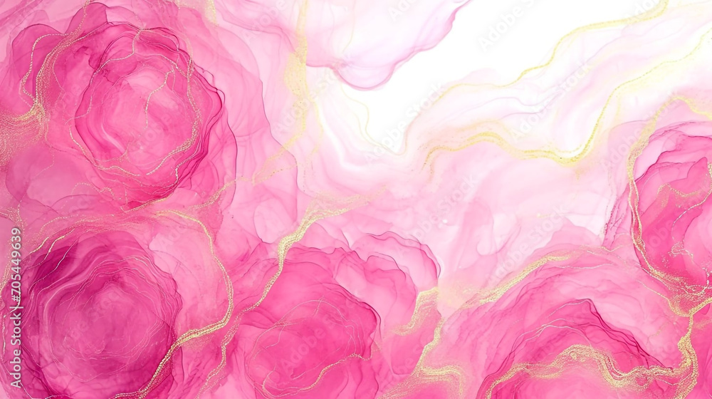 Luxury alcohol ink pink texture background
