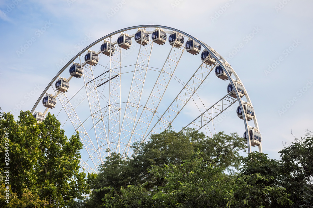 Fototapeta premium Ferris wheel in Budapest, Hungary