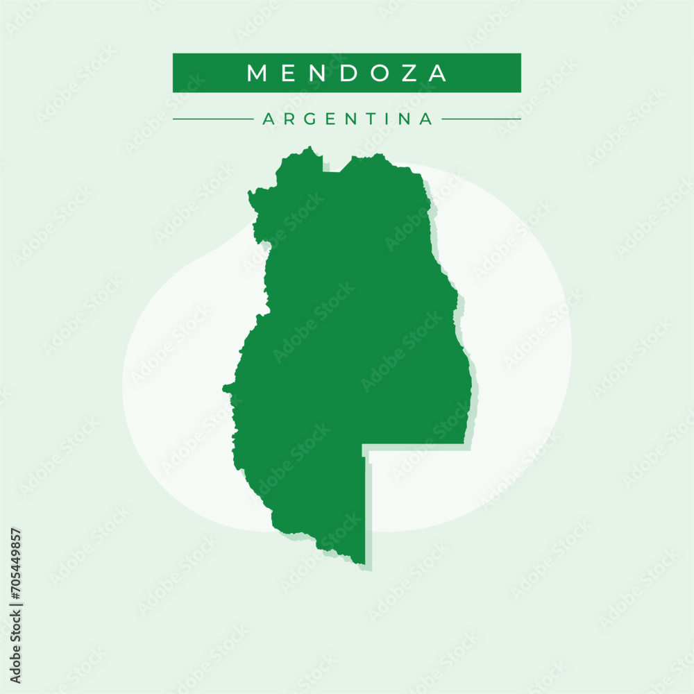 Vector illustration vector of Mendoza map Argentina