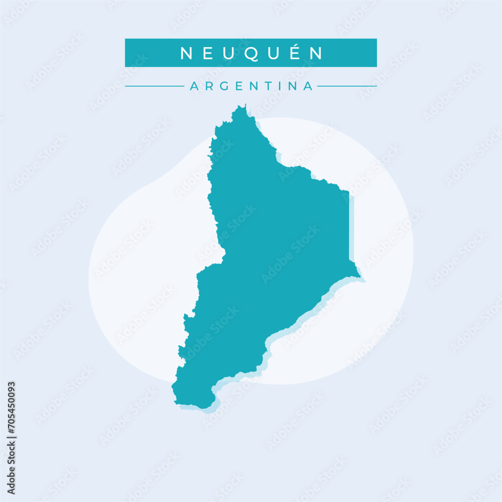 Vector illustration vector of Neuquén map Argentina