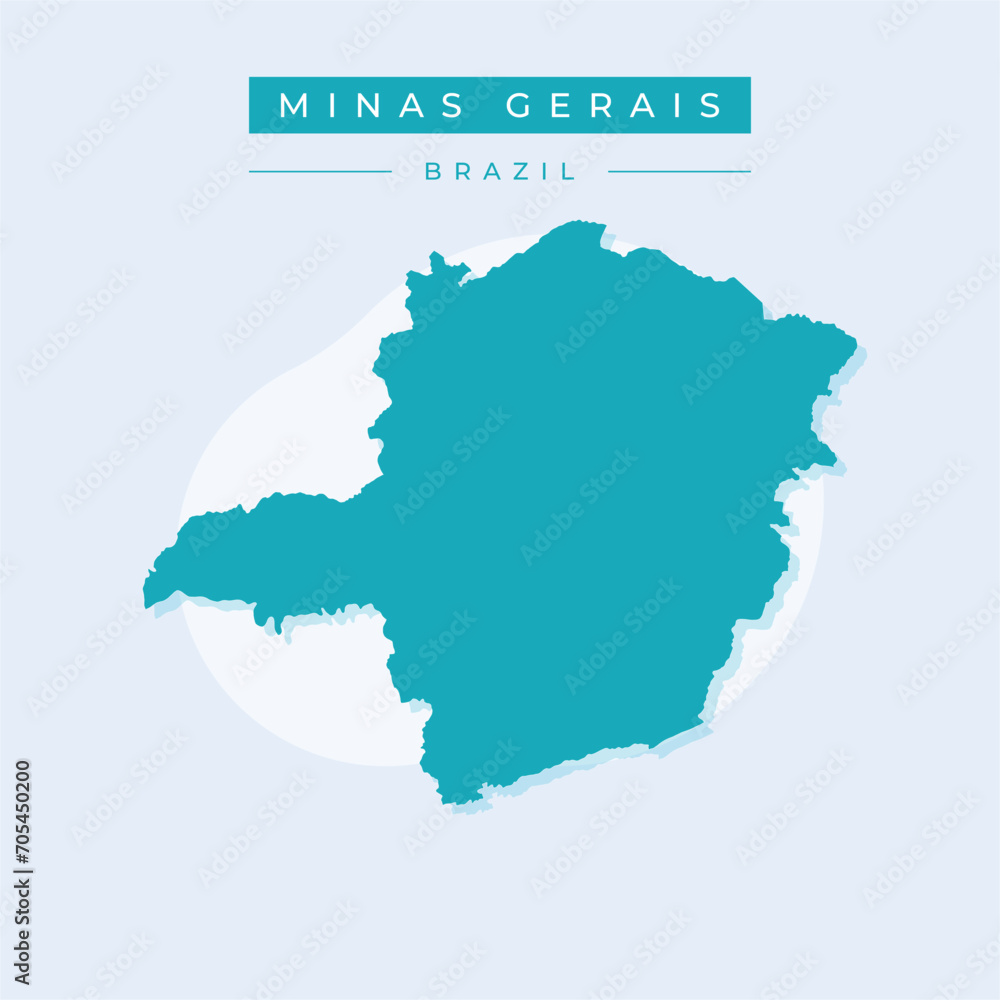 Vector illustration vector of Minas Gerais map Brazil