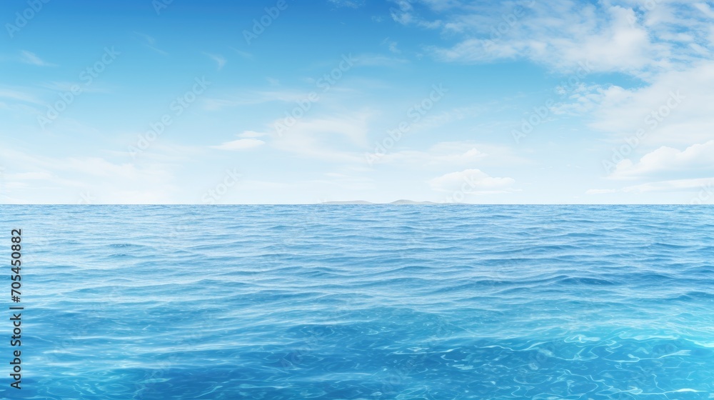 Blue Sea and Sky. Generative AI Blue Sea and Sky. Generative AI