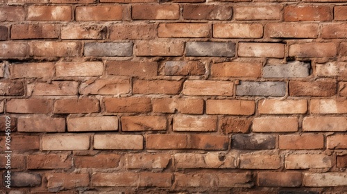 Brick Wall Close-Up. Generative AI