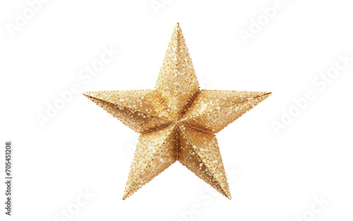 The Glittering Christmas Star Illuminates Isolated on Transparent Background PNG.