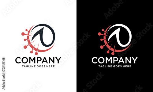 Creative letter A/a logo with circle acupuncture logo design, natural acupuncture treatment and healing logo