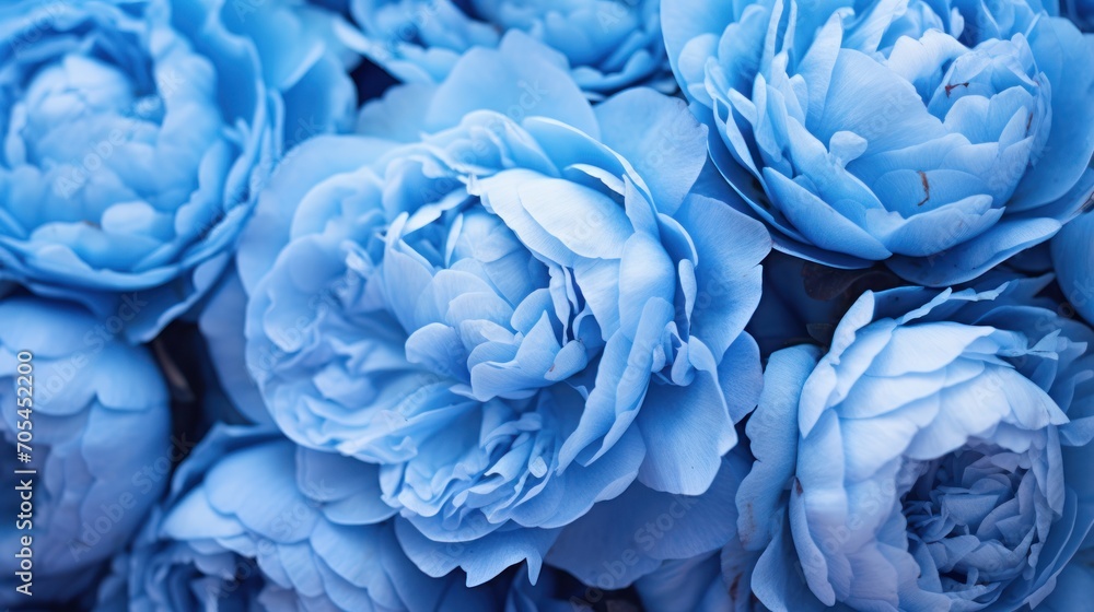 Close-up background of stunning blue peonies in full bloom. Valentine's Day concept Close-up background of stunning blue peonies in full bloom. Valentine's Day concept