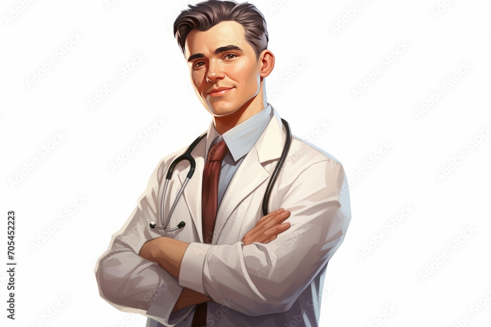 illustration of a doctor with stethoscope