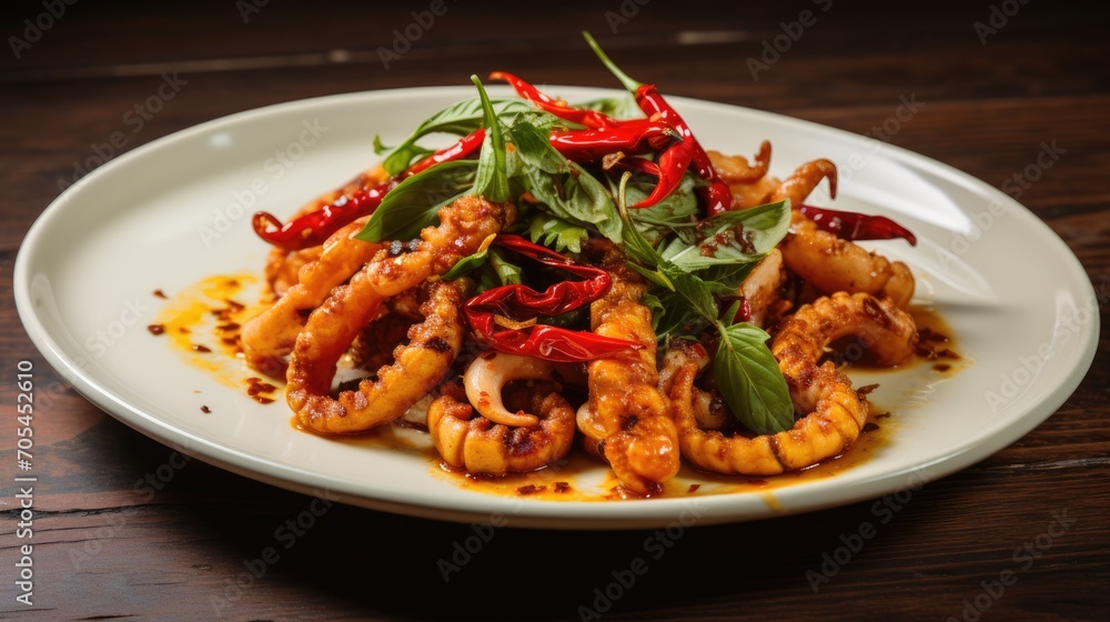 Fried Squid Tentacles. Generative AI Fried Squid Tentacles. Generative AI