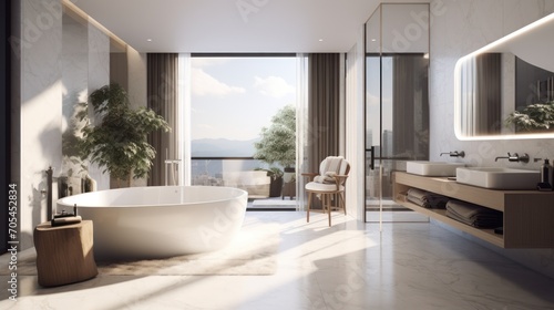 Modern luxury bathroom interior design, © venusvi