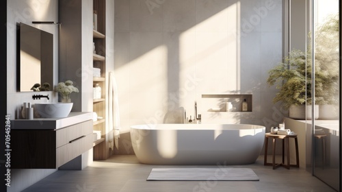 Modern luxury bathroom interior design 