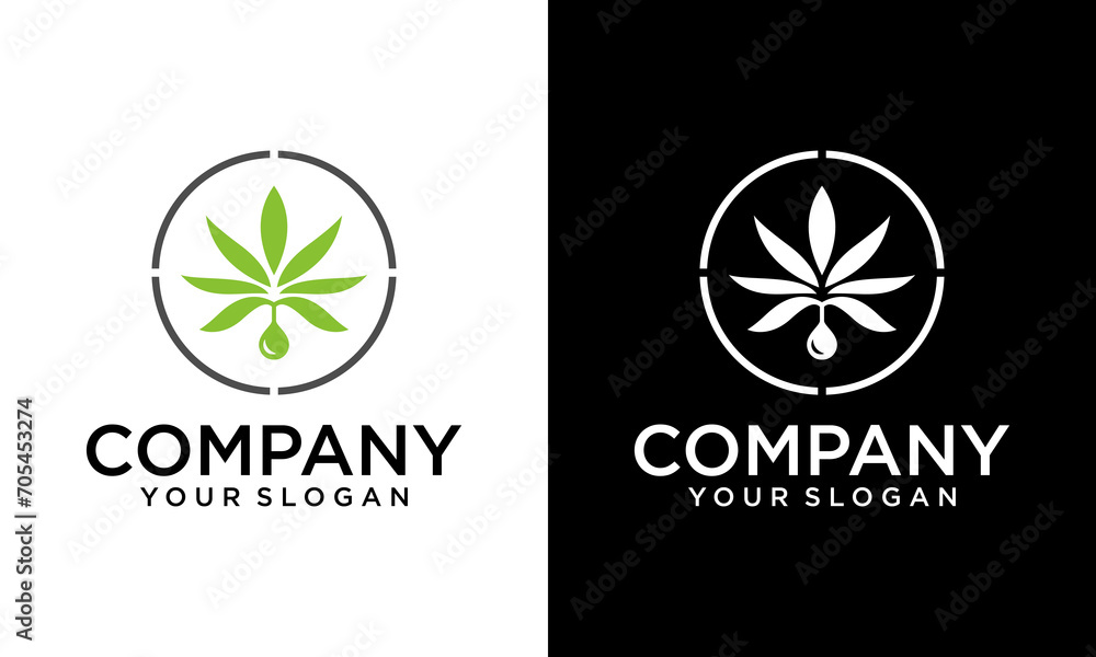 CBD Cannabis logo oil with the inspiration of the line art knot logo design, Medical Cannabis oil logo design template vector illustration CBD Cannabis logo oil with the inspiration of the line art knot logo design, Medical Cannabis oil logo design template vector illustration