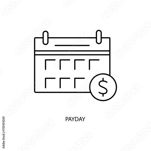 payday concept line icon. Simple element illustration. payday concept outline symbol design.