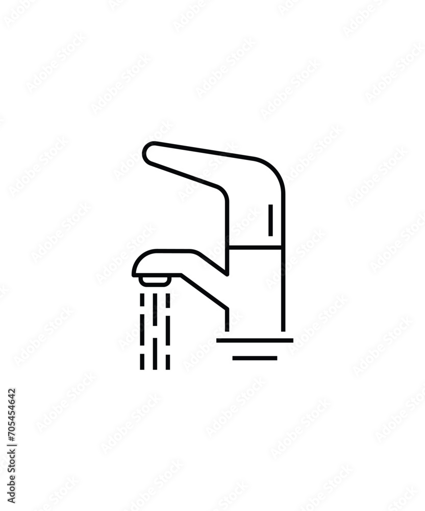 faucet icon, vector best line icon. faucet icon, vector best line icon.
