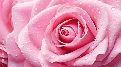 Pink Rose Close-Up. Generative AI