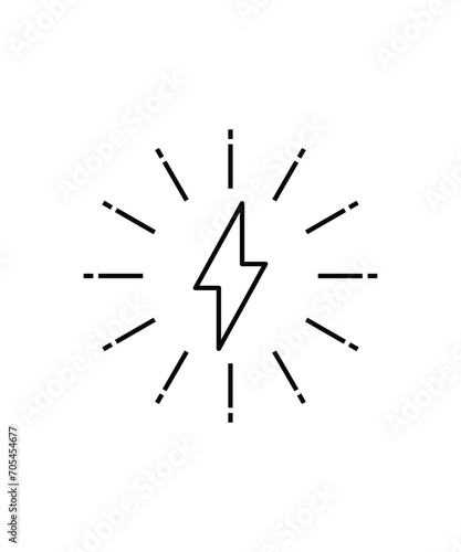electricity icon, vector best line icon.