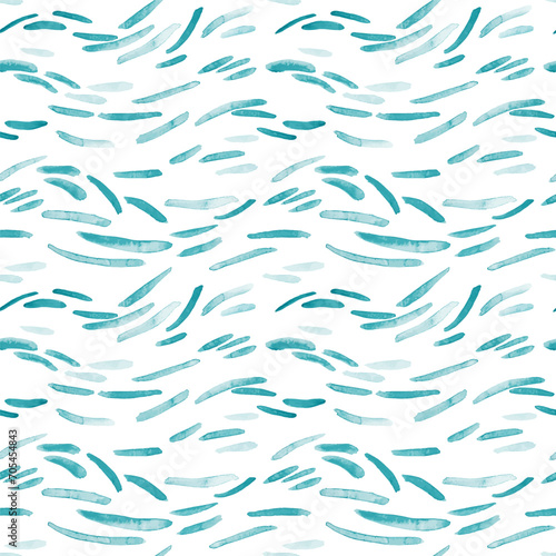 Seamless hand drawn pattern with watercolor strokes