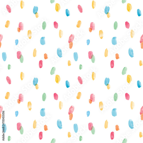 Seamless minimalistic pattern with watercolor brush strokes