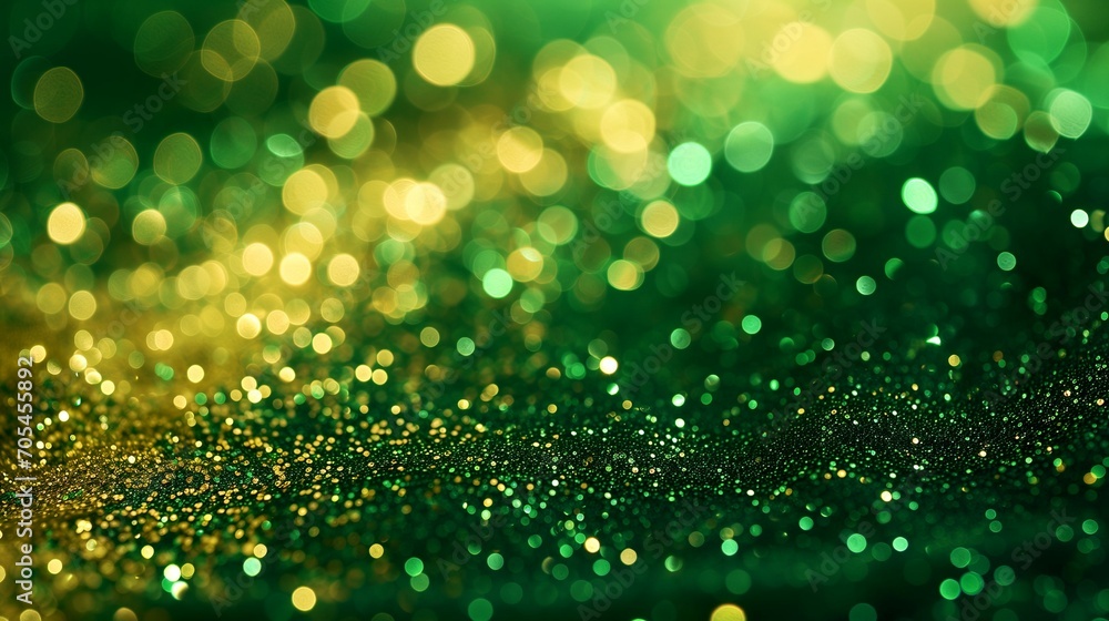 Gleaming Gold and Green Glitter Texture for Glamorous Occasions. St. Patrick's Day Gleaming Gold and Green Glitter Texture for Glamorous Occasions. St. Patrick's Day