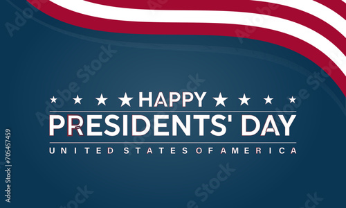 Presidents' Day celebrated every year of 19th February. American federal holidays  Vector banner, flyer, poster and social medial template design.
