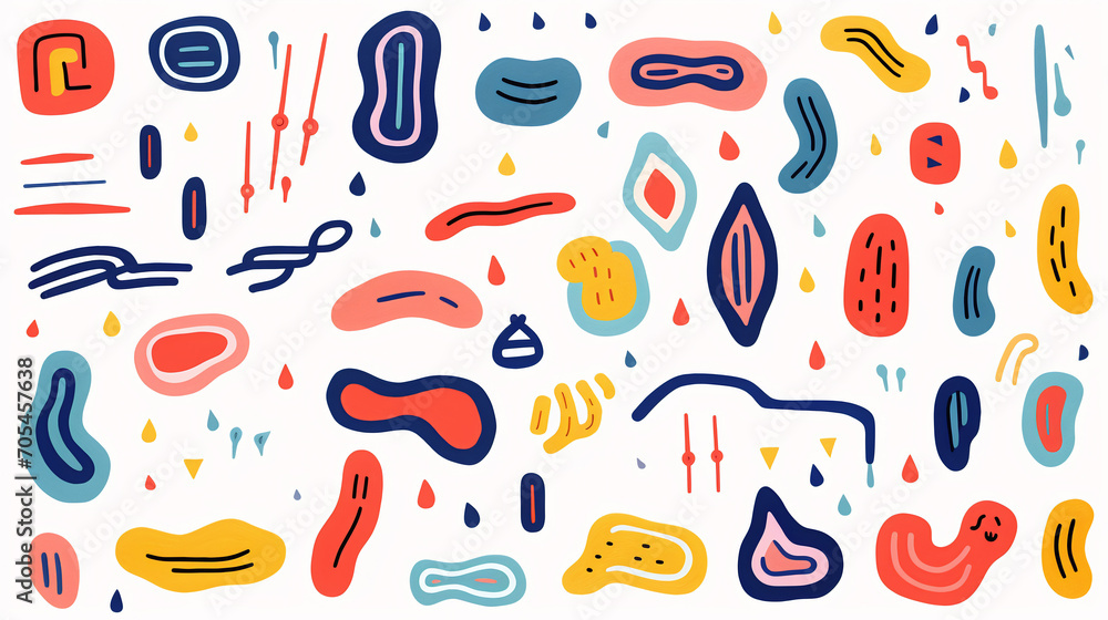 Abstract colorful doodle on white background. Abstract colorful doodle on white background.
