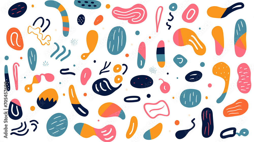Abstract colorful doodle on white background. Abstract colorful doodle on white background.
