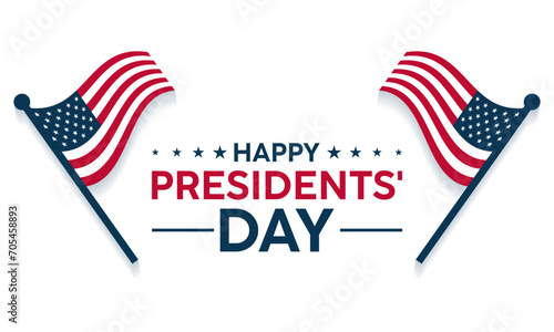 Presidents' Day celebrated every year of 19th February. American federal holidays  Vector banner, flyer, poster and social medial template design.