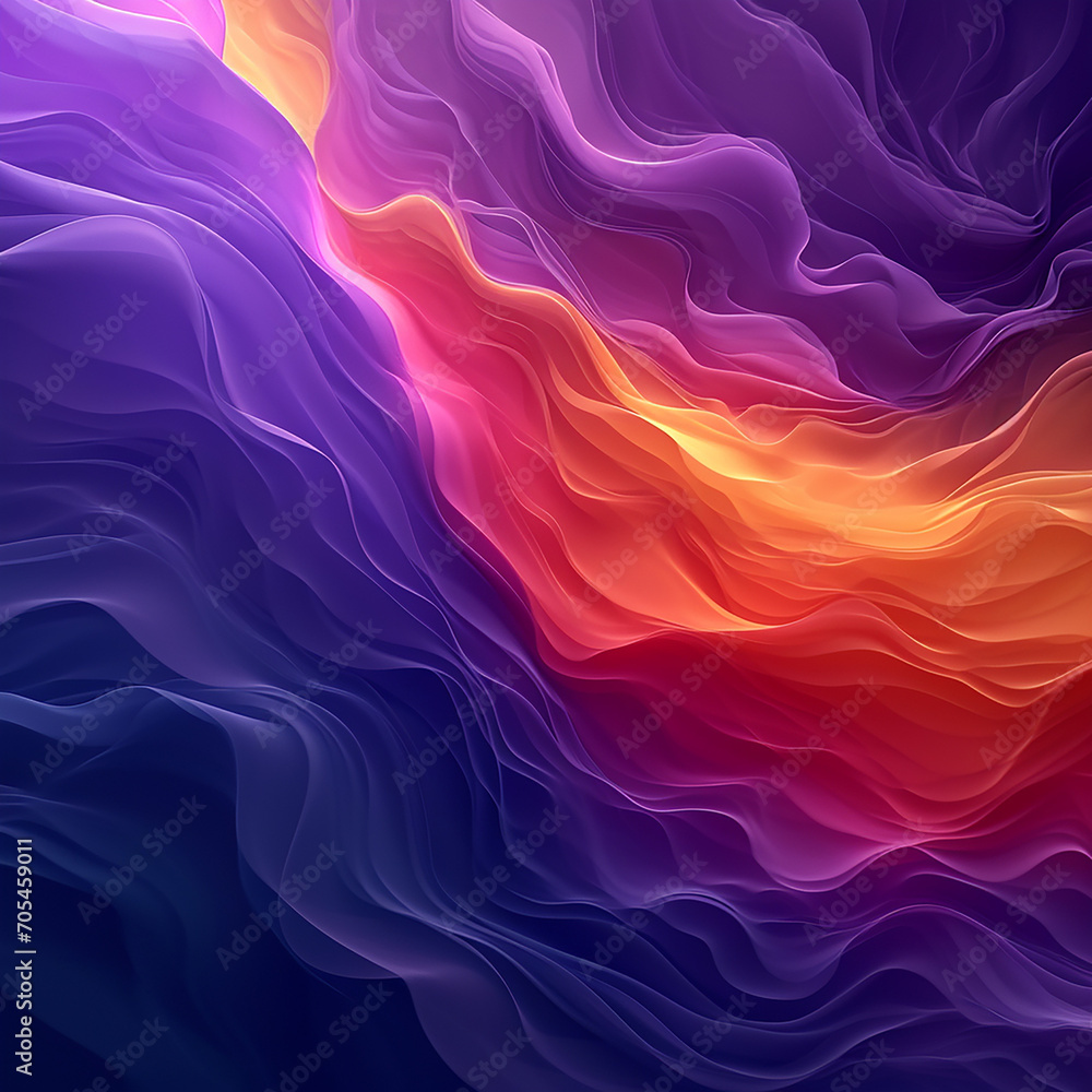 Obraz premium Abstract background of blue and pink wavy silk or satin. 